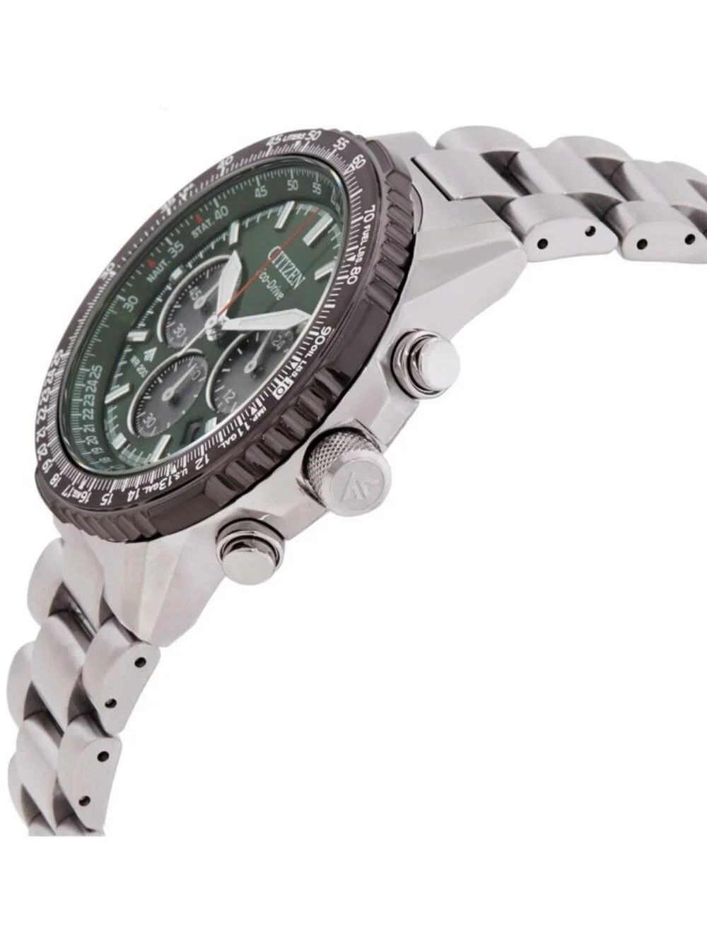 NWT Citizen Promaster Navihawk Chronograph Khaki Green Dial Men's Watch